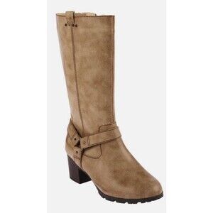 JBU By Jambu Augusta Water-Repellent Riding Boots 9.5 Leather Tobacco Brown New